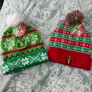 Warner Bros. Elf Green and Red Knit Hats
